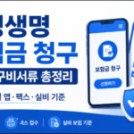 삼성생명 보험금 청구 방법과 유형별 구비서류, 모바일 앱·팩스·실비 기준을 안내하는 16:9 썸네일 이미지.