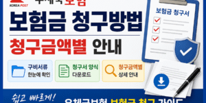 우체국보험 보험금 청구방법 안내, 청구금액별 절차·구비서류·청구서 양식 다운로드 썸네일