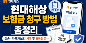 현대해상 보험금 청구 방법 안내 썸네일, 모바일·실손보험·자동차보험 청구