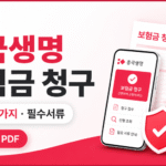 흥국생명 보험금 청구 방법 5가지와 필수 구비서류, 청구서 양식 PDF 다운로드를 안내하는 16:9 썸네일 이미지.