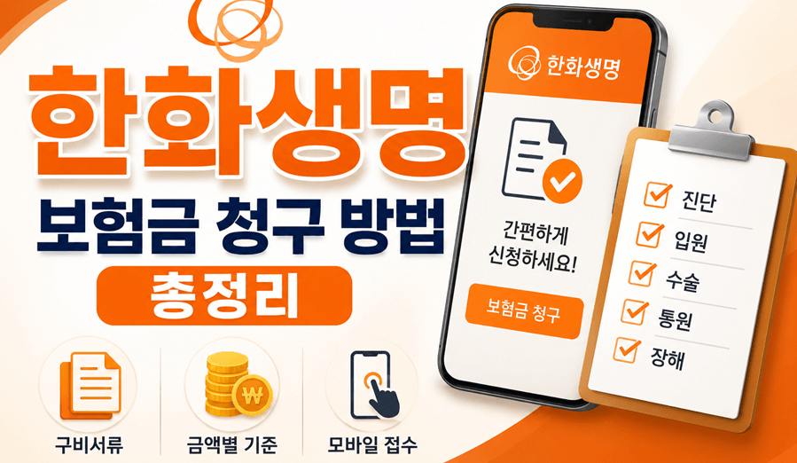 한화생명 보험금 청구 방법 총정리, 구비서류·금액별 기준·모바일 접수 안내 썸네일