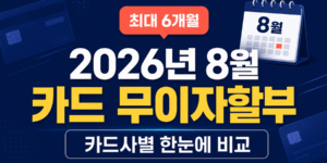 8월 카드사 완전 무이자할부·부분 무이자할부를 비교한 썸네일