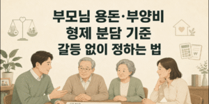 가족 4명이 화목한 모습을 하고 있는 썸네일 이미지