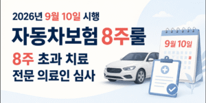 자동차보험 8주룰 9월 10일 시행을 강조한 썸네일
